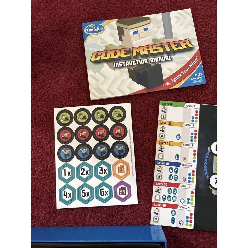 Thinkfun Code Master Programming Logic Minecraft Board Game Single Player(read)